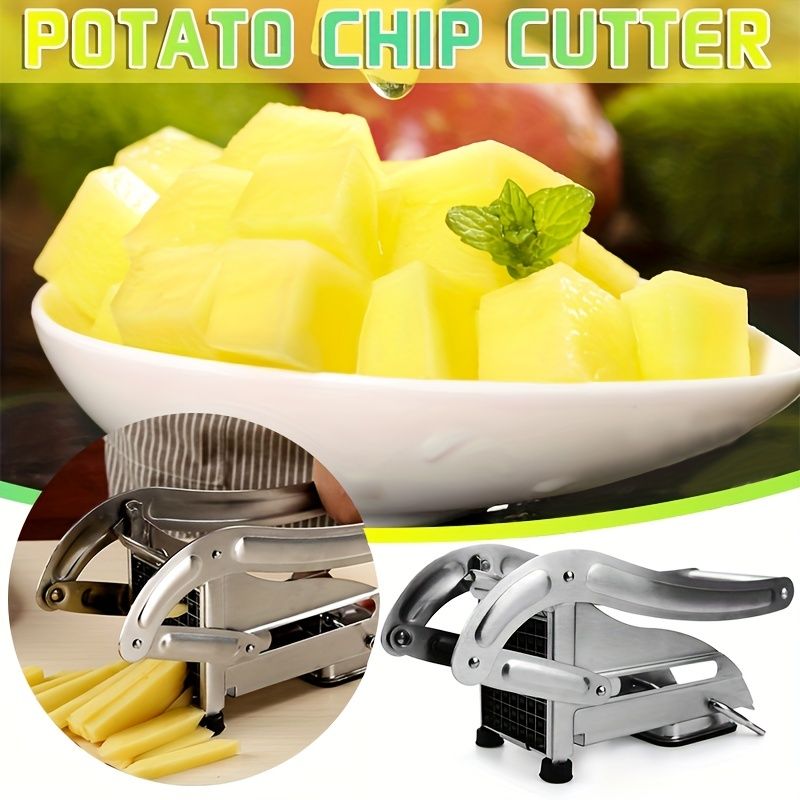 1pc French Fry Cutter, Commercial Restaurant French Fry Cutter Stainless Steel Potato Cutter Vegetable Potato Slicer With Suction Feet Cutter Potato Heavy Duty Cutter For Potatoes Carrots Cucumbers - JM Variety Store